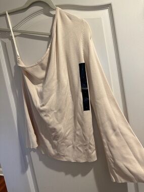 NWT one shoulder cream top